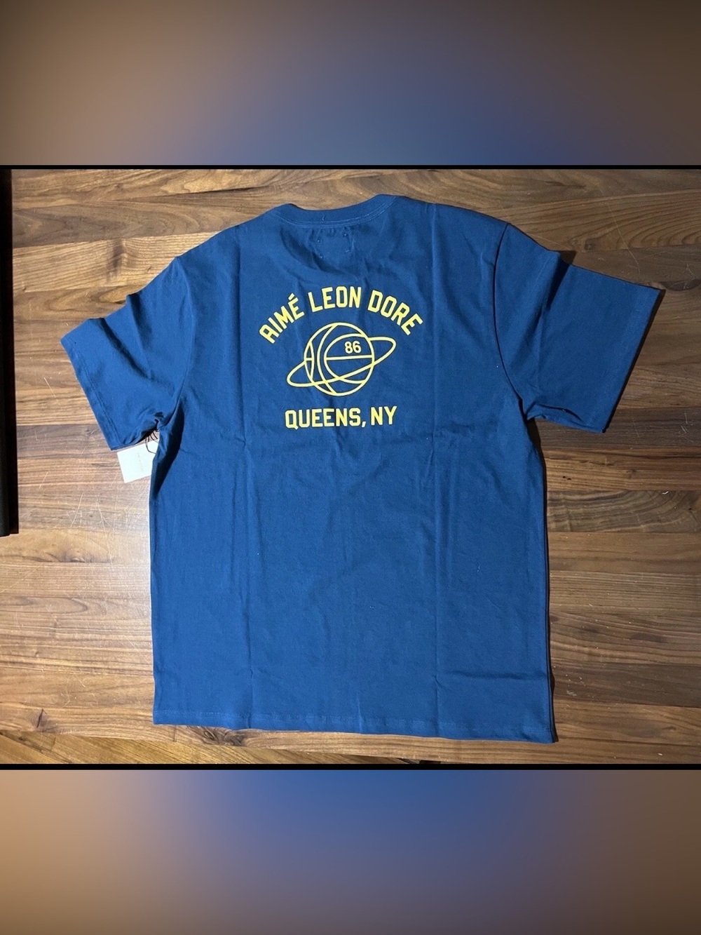 Aime Leon Dore ALD ‘86 Classic Tee Basketball Camp T-Shirt in Poseidon XL